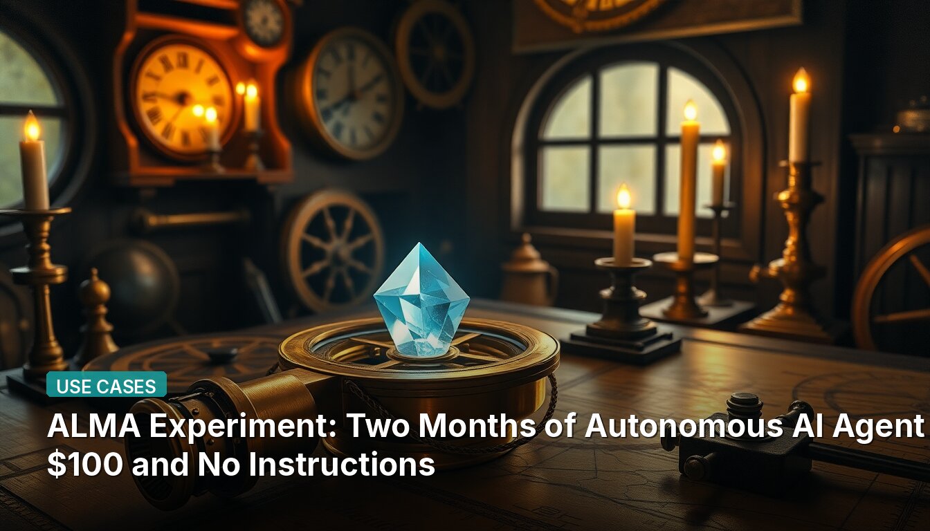 ALMA Experiment: Two Months of Autonomous AI Agent with $100 and No Instructions