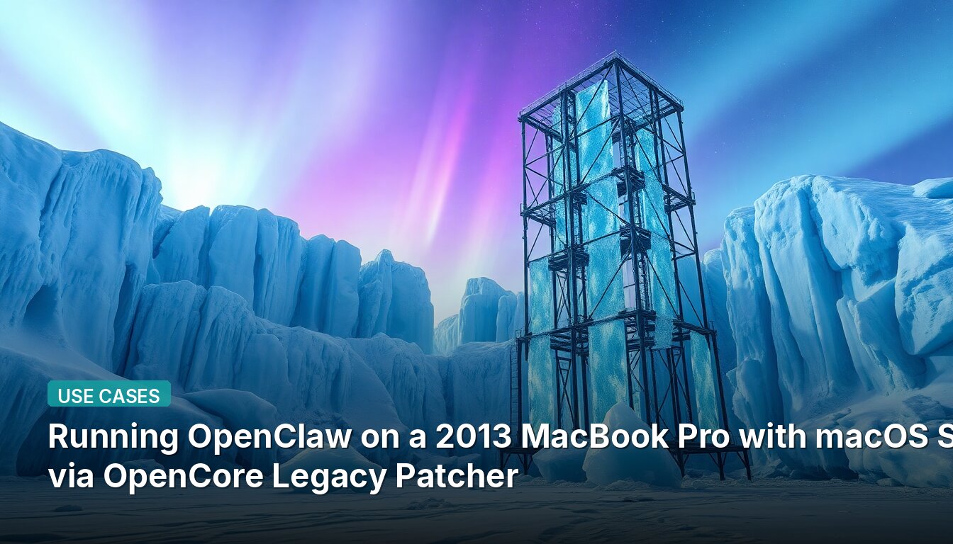 Running OpenClaw on a 2013 MacBook Pro with macOS Sonoma via OpenCore Legacy Patcher