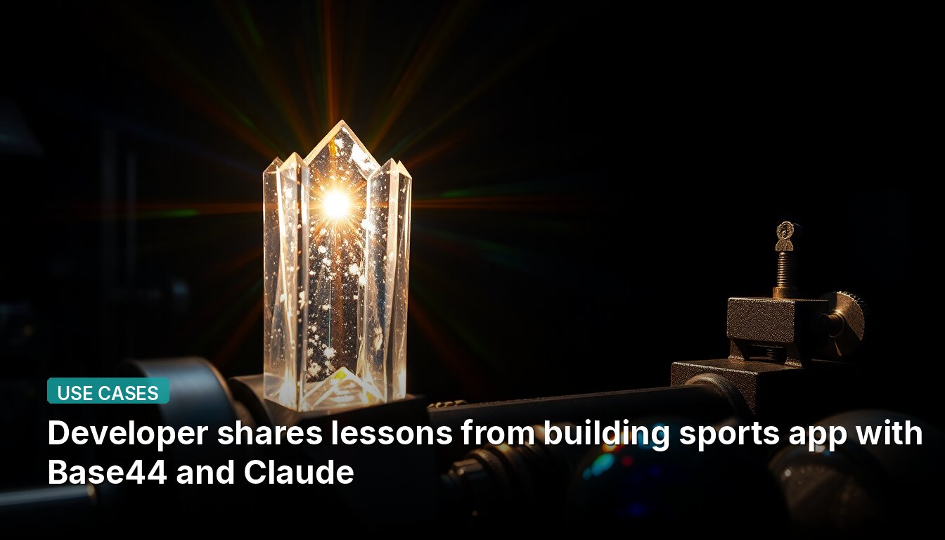 Developer shares lessons from building sports app with Base44 and Claude