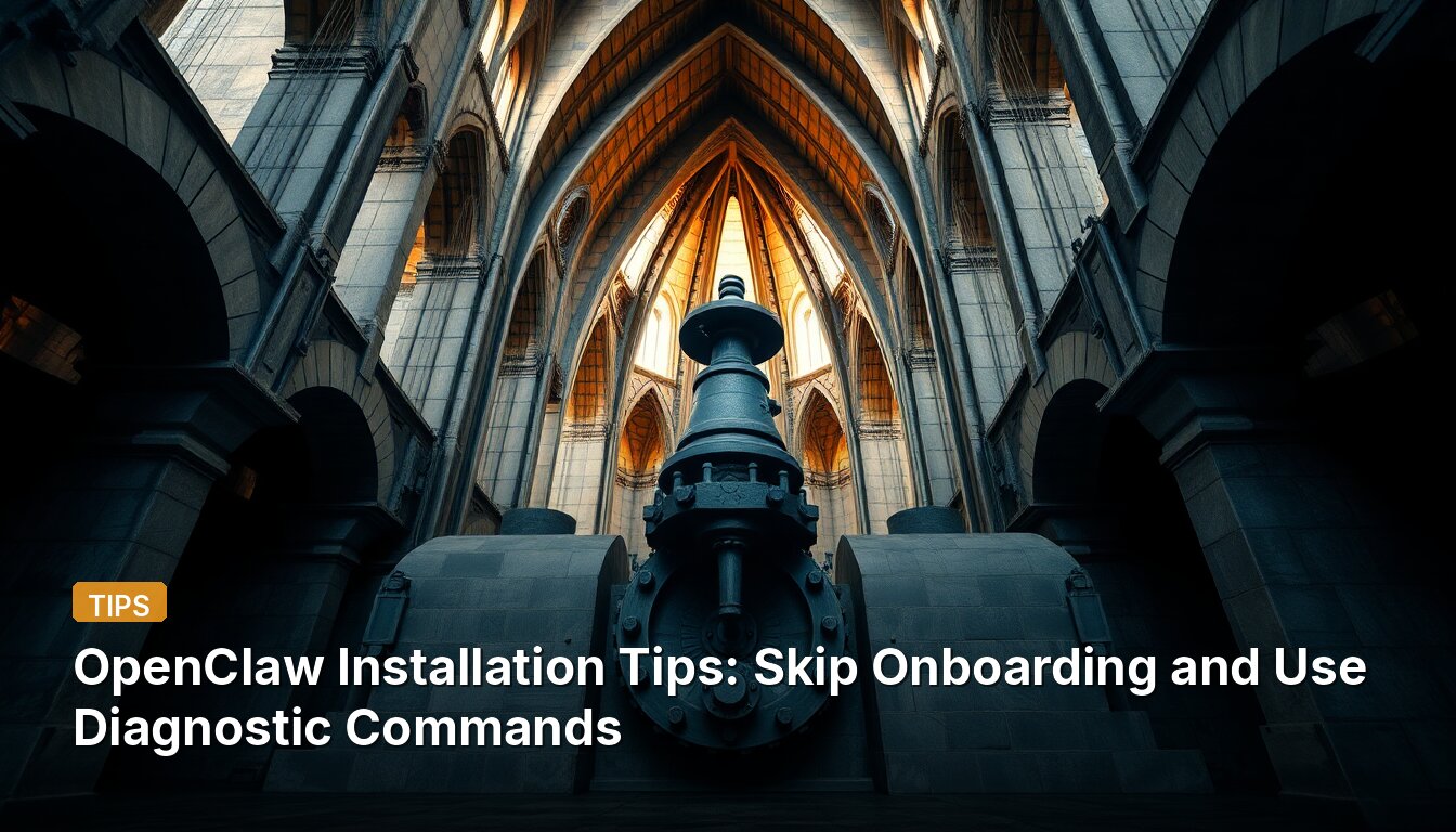 OpenClaw Installation Tips: Skip Onboarding and Use Diagnostic Commands