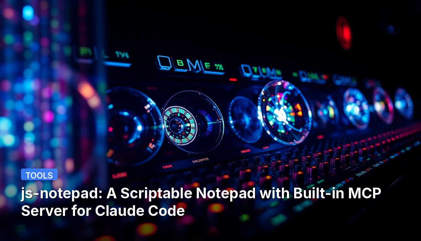 js-notepad: A Scriptable Notepad with Built-in MCP Server for Claude Code