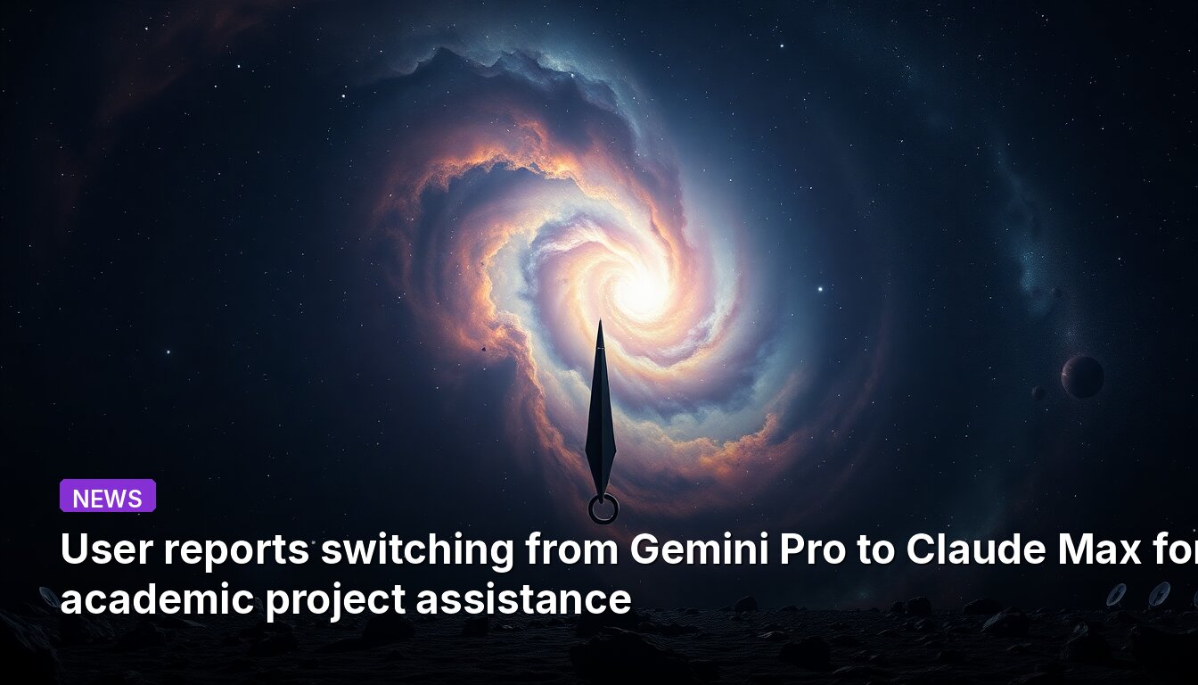 User reports switching from Gemini Pro to Claude Max for academic project assistance