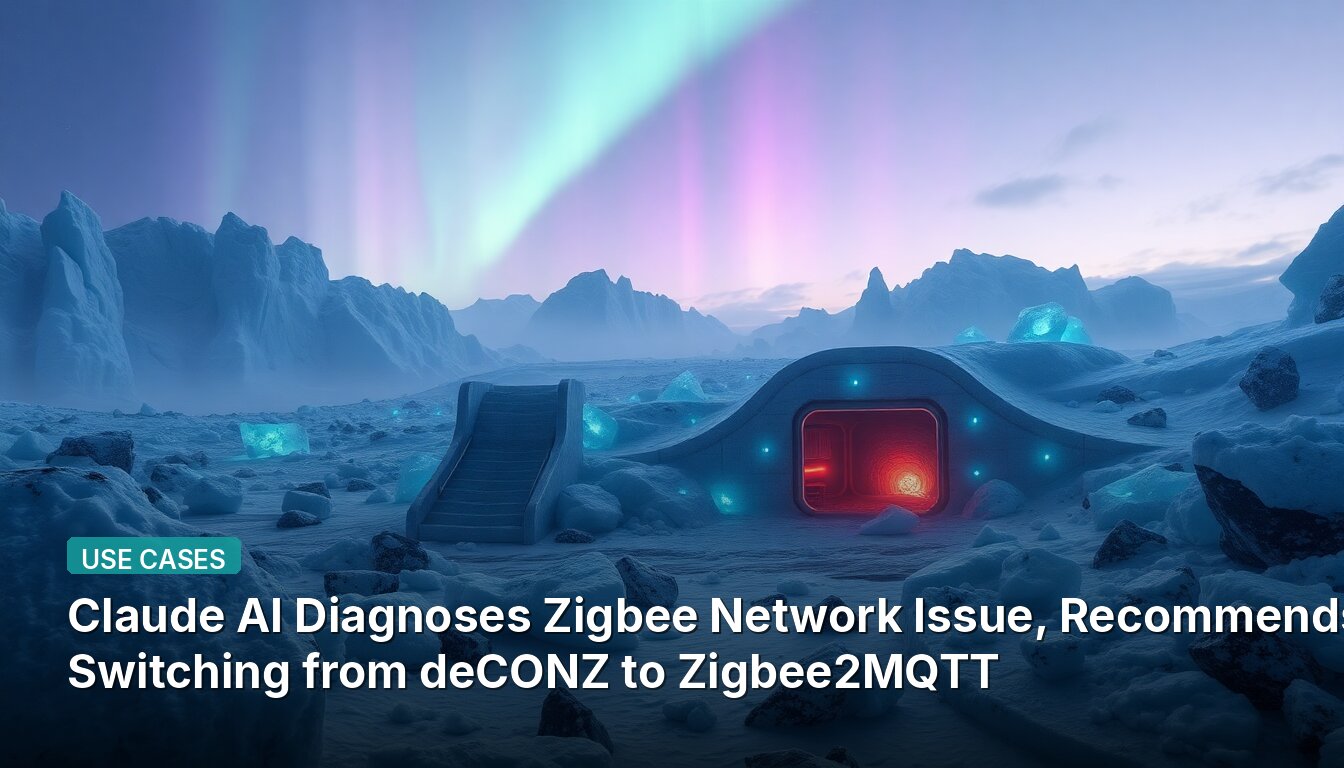 Claude AI Diagnoses Zigbee Network Issue, Recommends Switching from deCONZ to Zigbee2MQTT