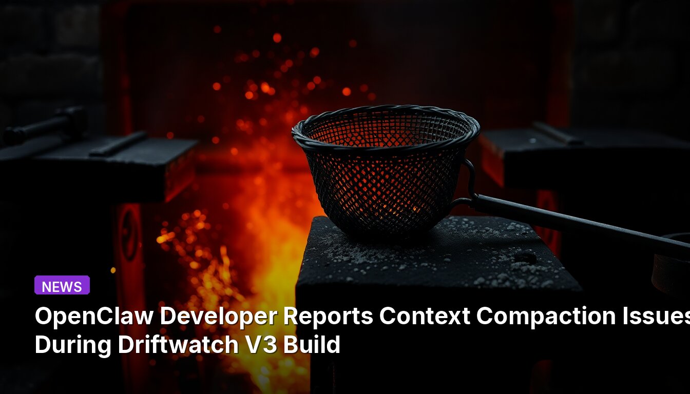 OpenClaw Developer Reports Context Compaction Issues During Driftwatch V3 Build