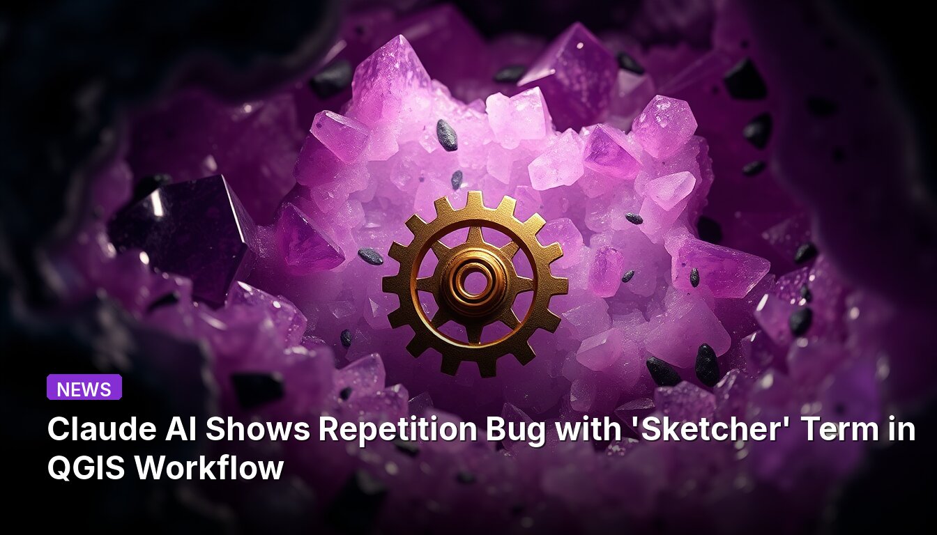 Claude AI Shows Repetition Bug with 'Sketcher' Term in QGIS Workflow