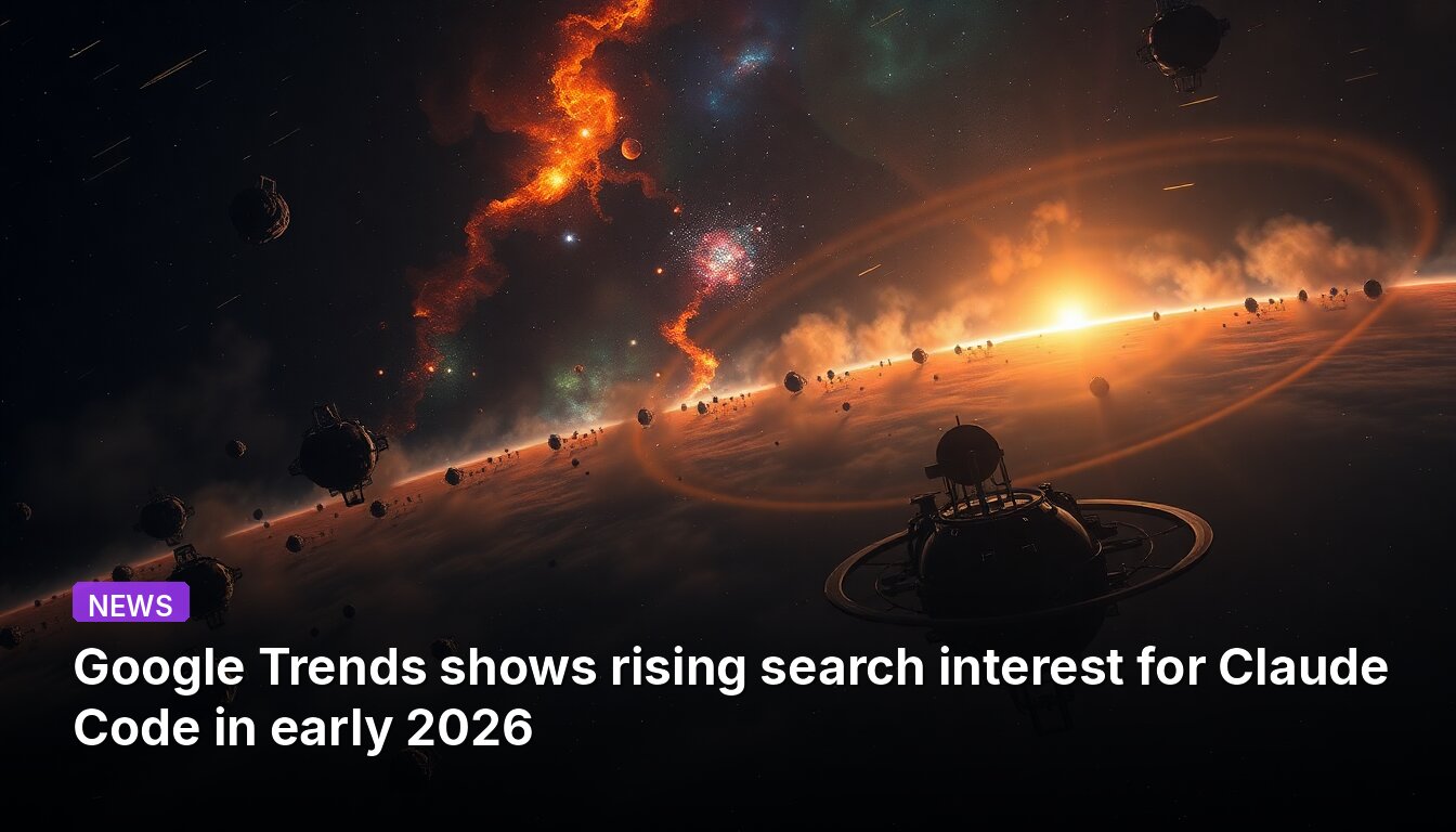 Google Trends shows rising search interest for Claude Code in early 2026