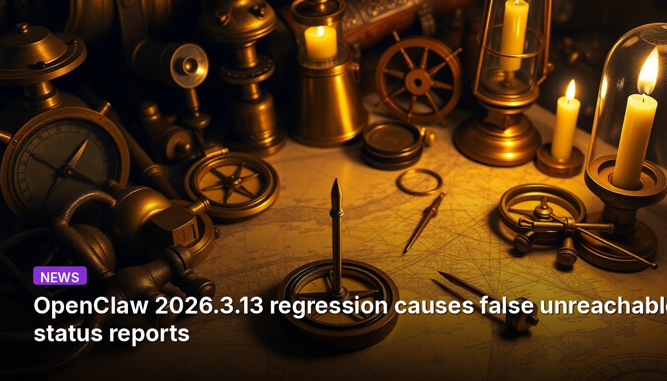 OpenClaw 2026.3.13 regression causes false unreachable status reports