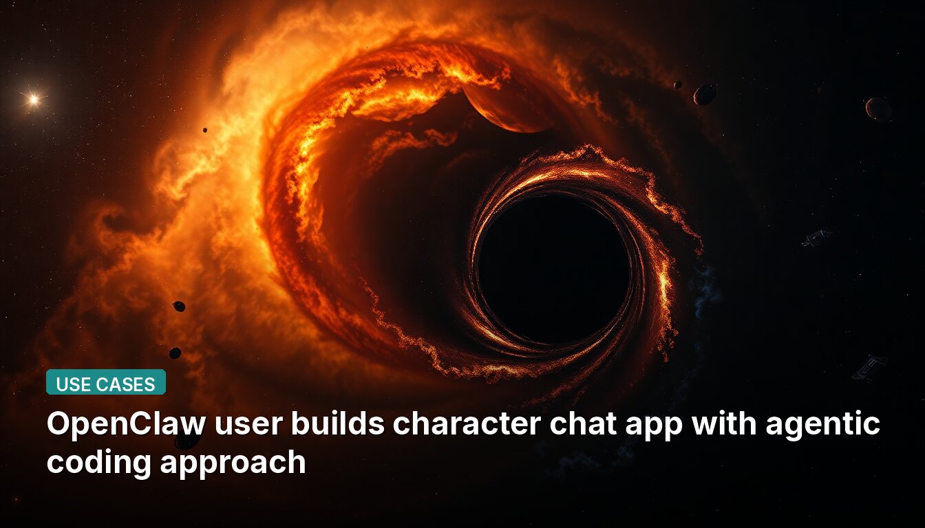 OpenClaw user builds character chat app with agentic coding approach