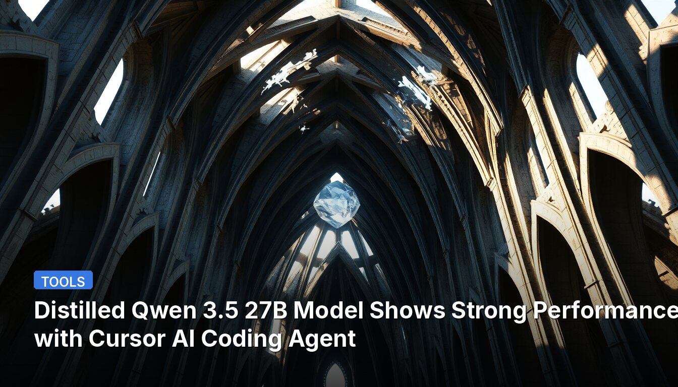 Distilled Qwen 3.5 27B Model Shows Strong Performance with Cursor AI Coding Agent