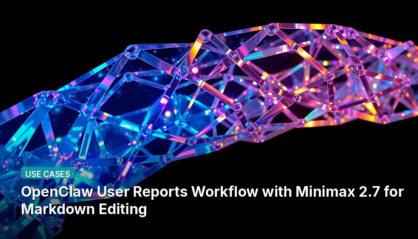 OpenClaw User Reports Workflow with Minimax 2.7 for Markdown Editing