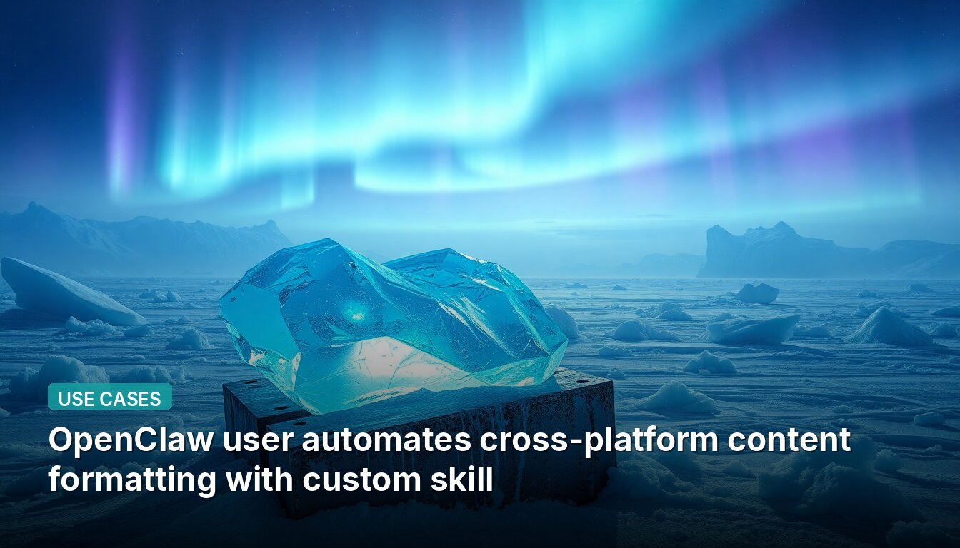OpenClaw user automates cross-platform content formatting with custom skill