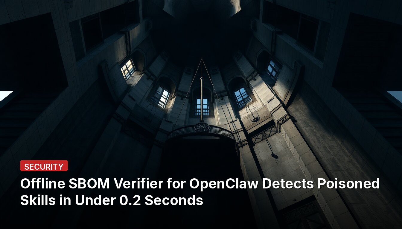 Offline SBOM Verifier for OpenClaw Detects Poisoned Skills in Under 0.2 Seconds