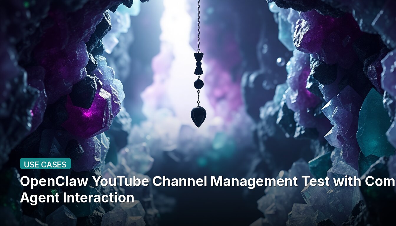 OpenClaw YouTube Channel Management Test with Comment Agent Interaction