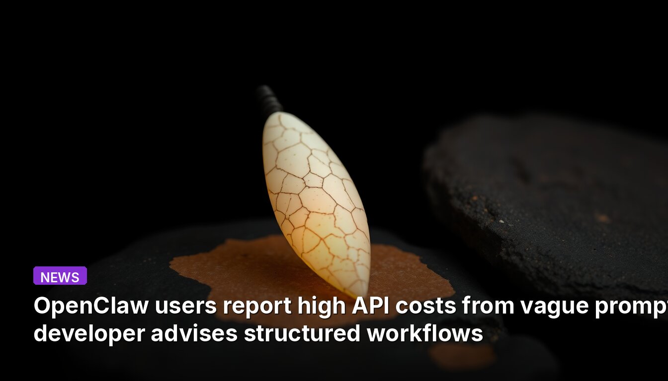 OpenClaw users report high API costs from vague prompts, developer advises structured workflows