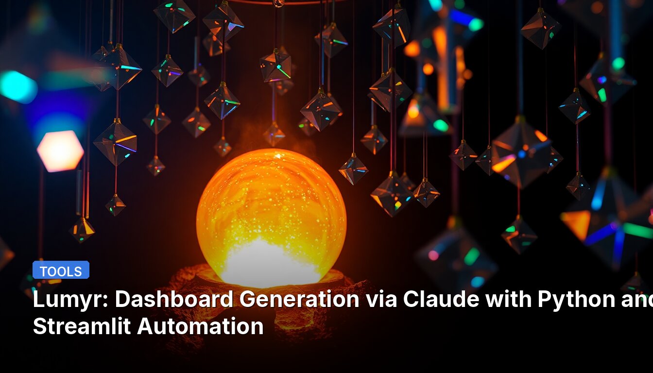 Lumyr: Dashboard Generation via Claude with Python and Streamlit Automation