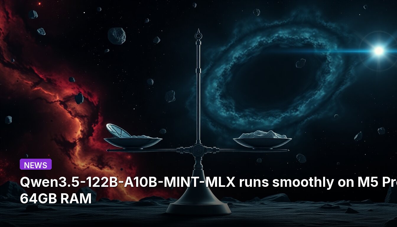 Qwen3.5-122B-A10B-MINT-MLX runs smoothly on M5 Pro with 64GB RAM