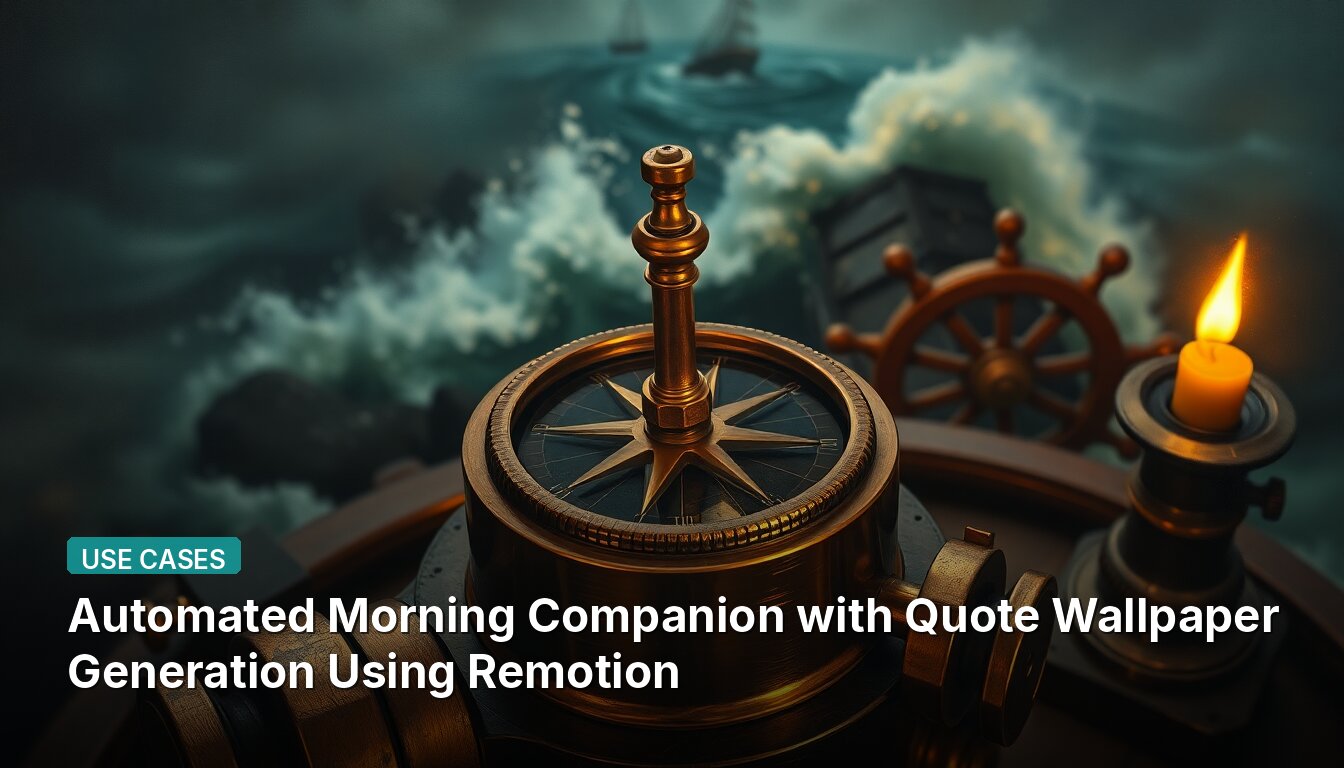 Automated Morning Companion with Quote Wallpaper Generation Using Remotion