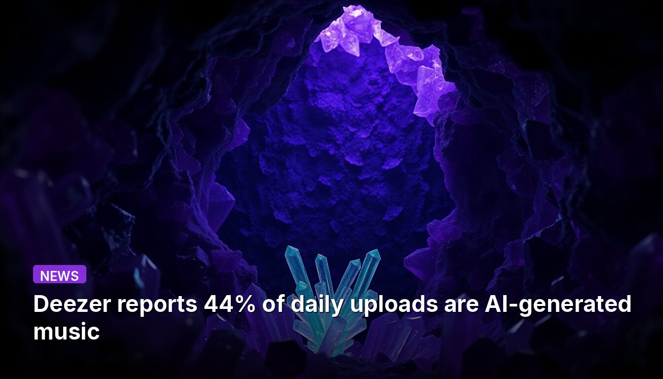 Deezer reports 44% of daily uploads are AI-generated music