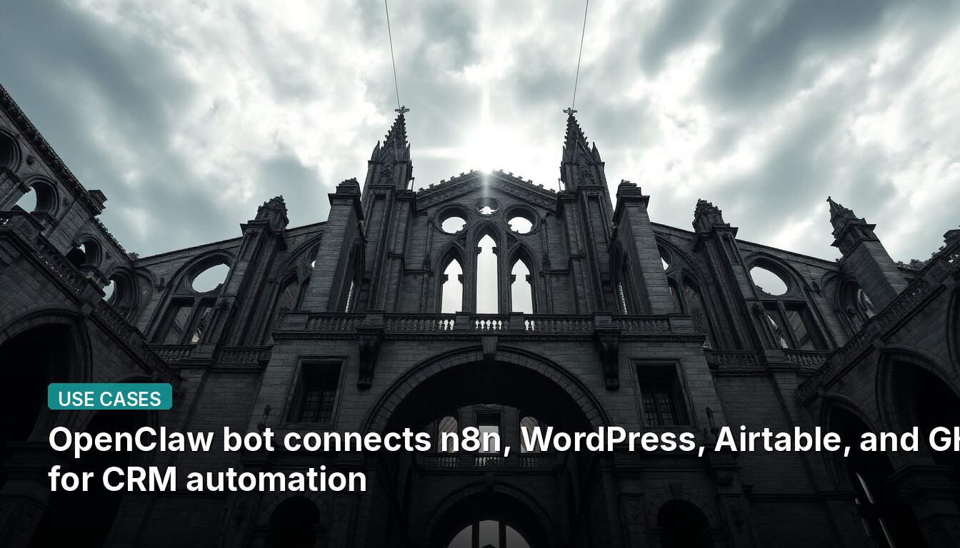 OpenClaw bot connects n8n, WordPress, Airtable, and GHL for CRM automation