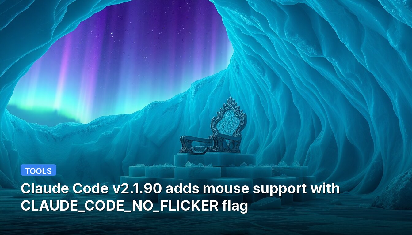 Claude Code v2.1.90 adds mouse support with CLAUDE_CODE_NO_FLICKER flag