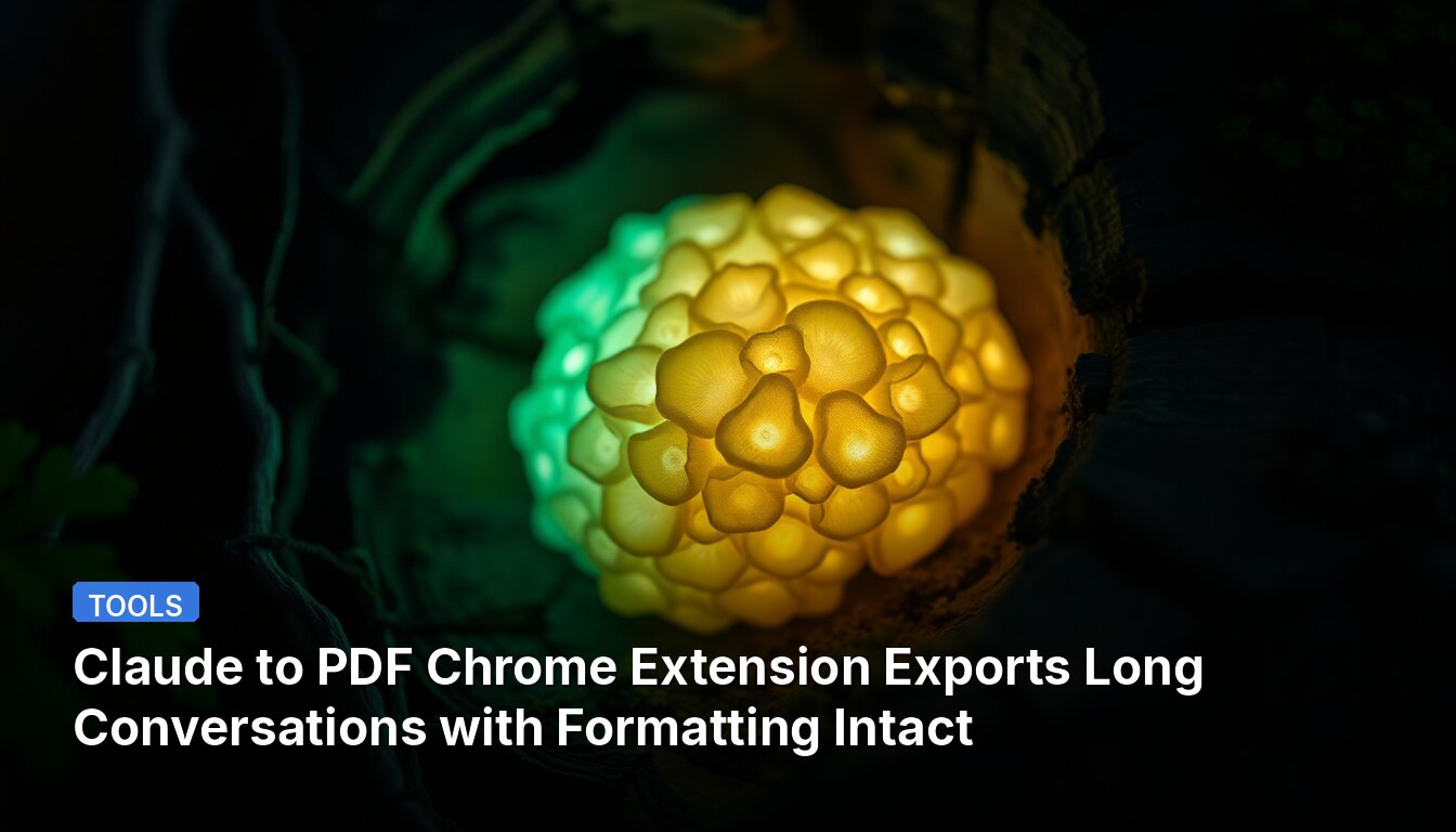 Claude to PDF Chrome Extension Exports Long Conversations with Formatting Intact