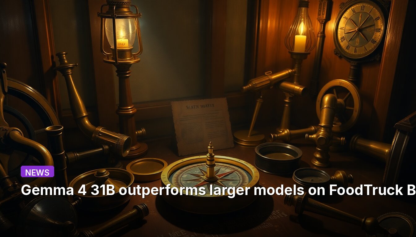 Gemma 4 31B outperforms larger models on FoodTruck Bench