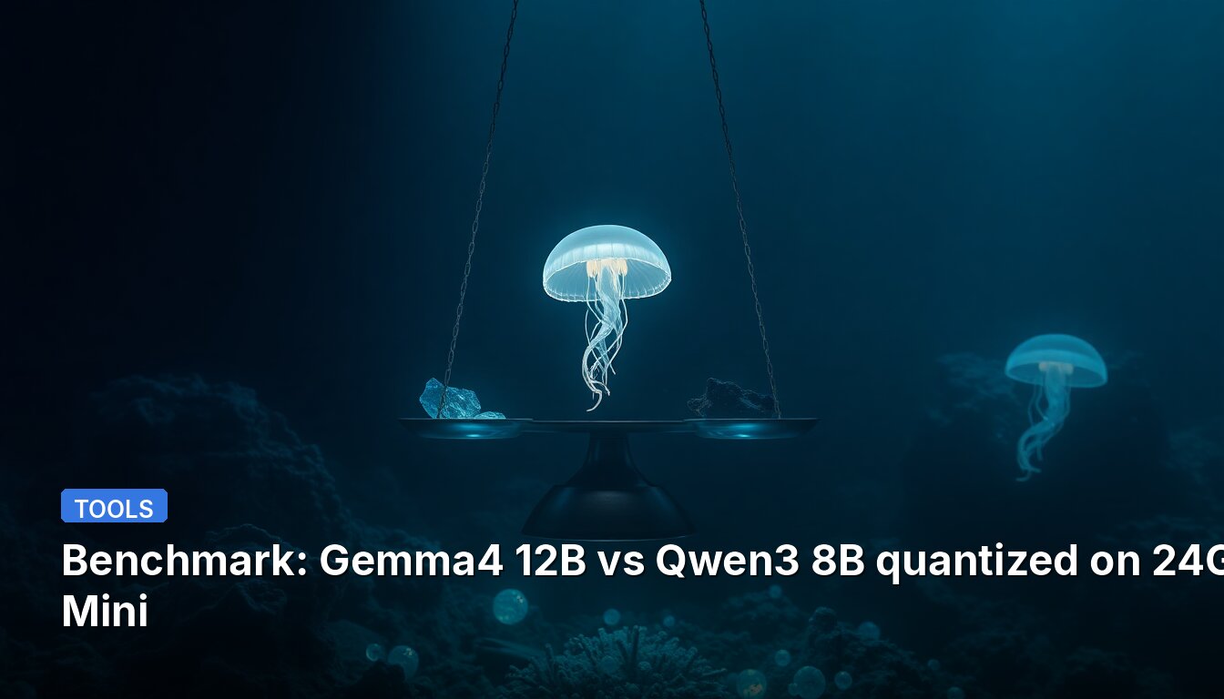 Benchmark: Gemma4 12B vs Qwen3 8B quantized on 24GB Mac Mini