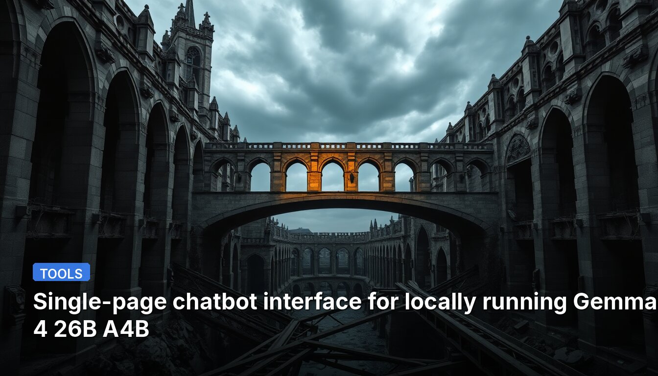 Single-page chatbot interface for locally running Gemma 4 26B A4B
