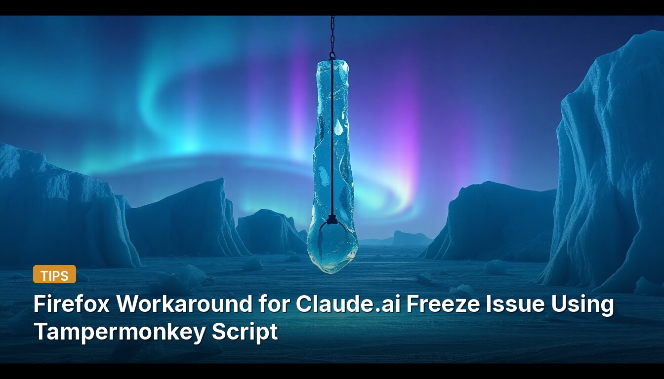 Firefox Workaround for Claude.ai Freeze Issue Using Tampermonkey Script