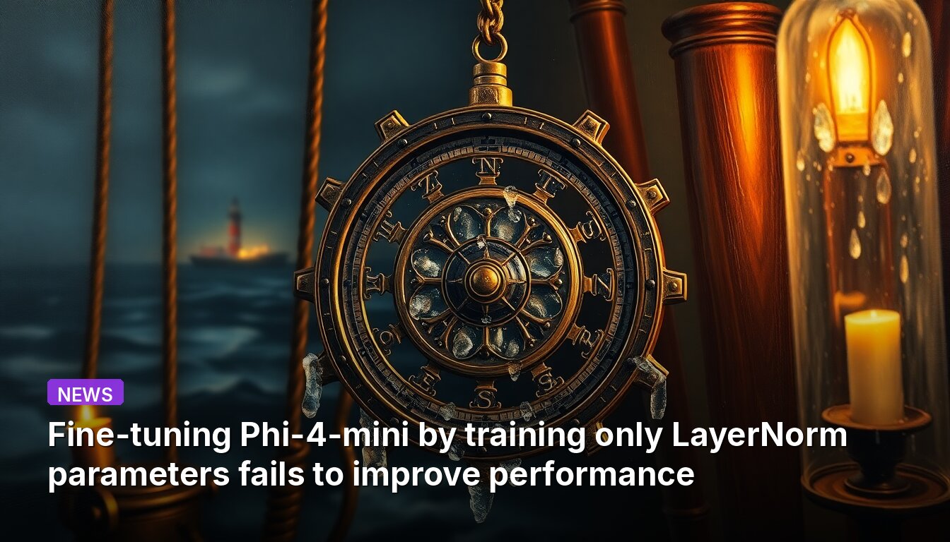 Fine-tuning Phi-4-mini by training only LayerNorm parameters fails to improve performance