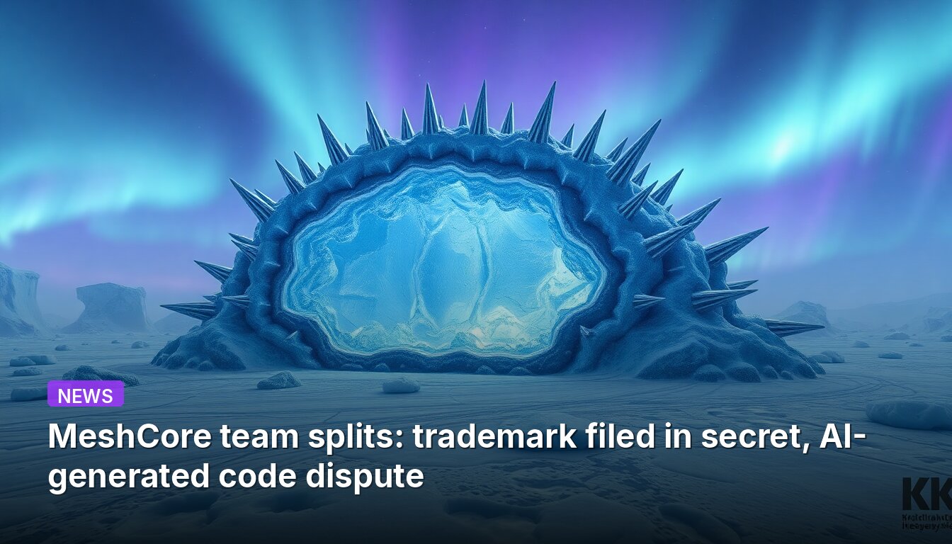 MeshCore team splits: trademark filed in secret, AI-generated code dispute