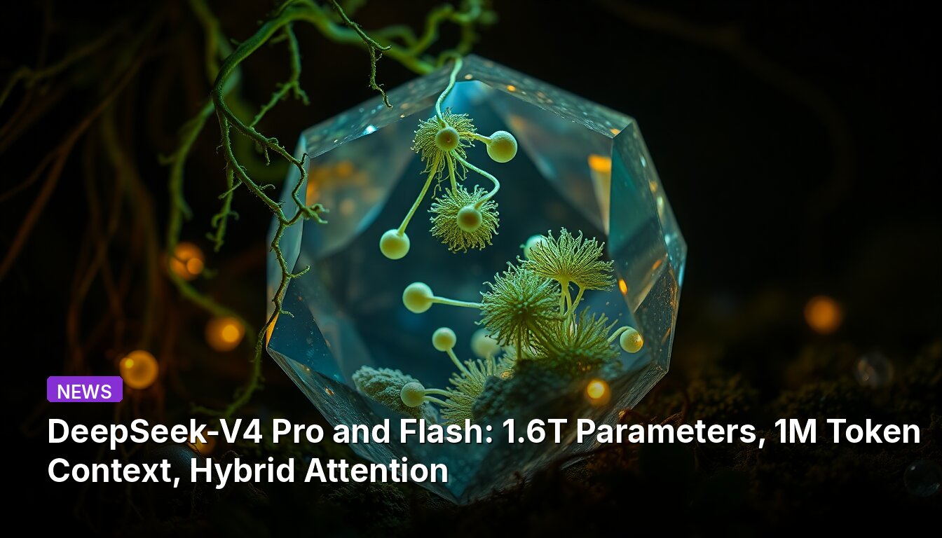 DeepSeek-V4 Pro and Flash: 1.6T Parameters, 1M Token Context, Hybrid Attention