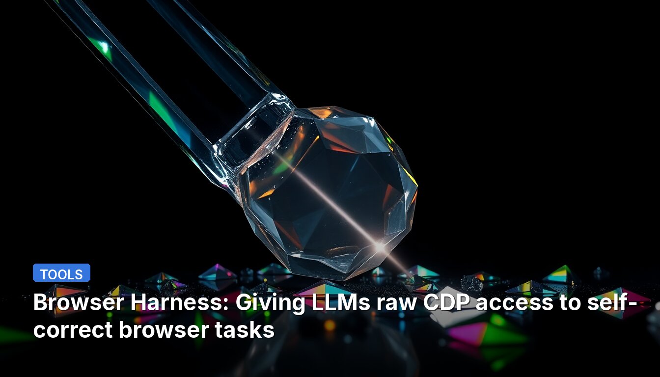Browser Harness: Giving LLMs raw CDP access to self-correct browser tasks