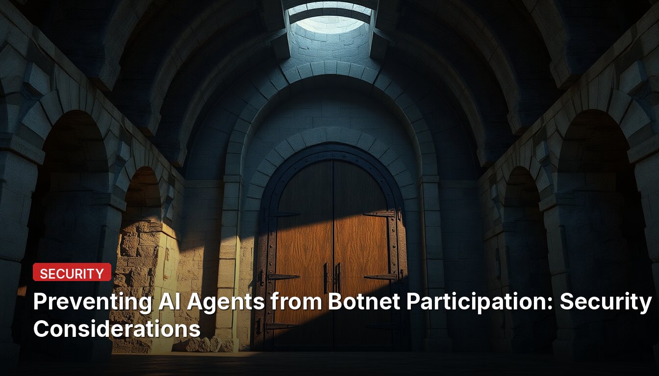 Preventing AI Agents from Botnet Participation: Security Considerations