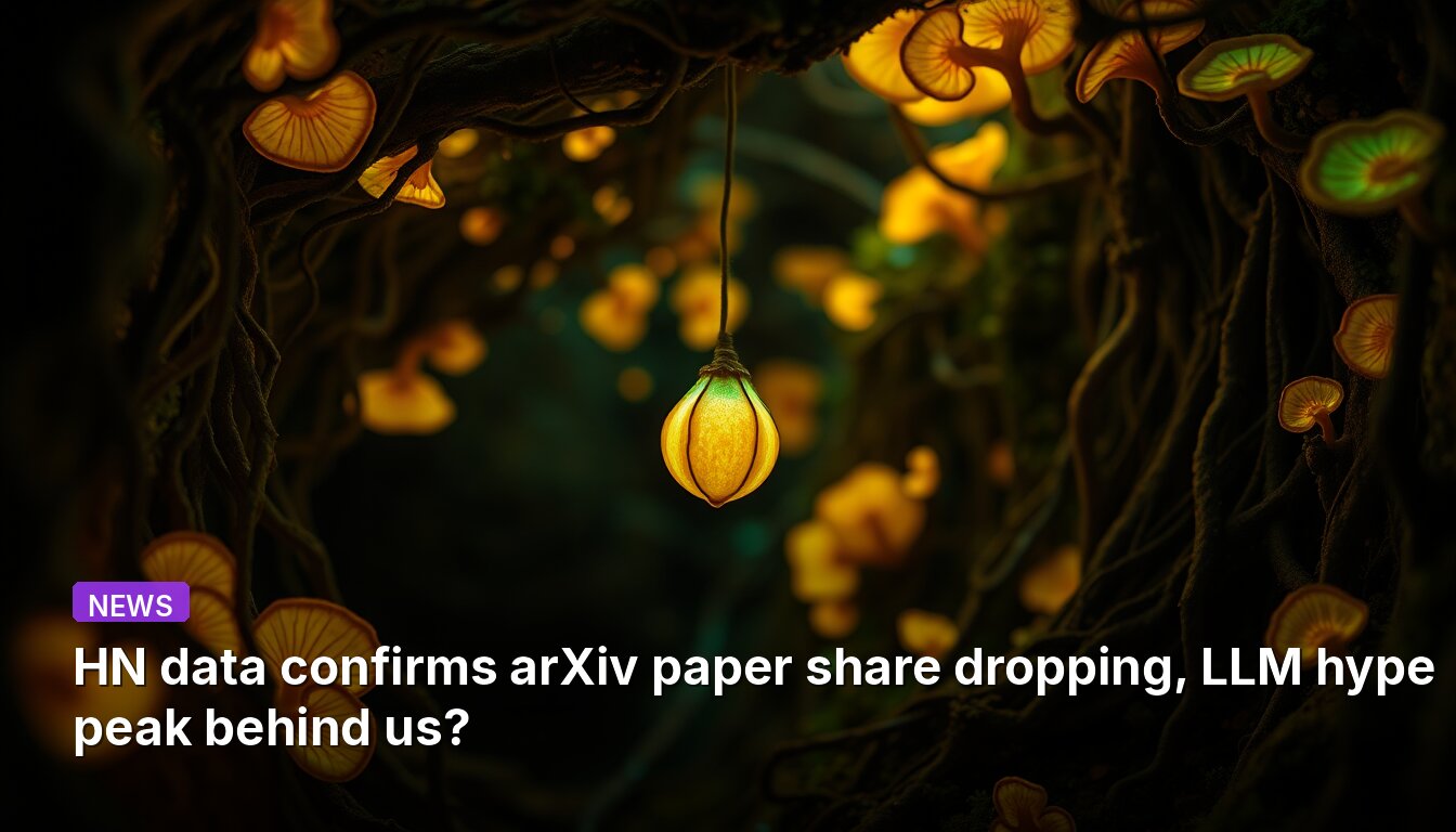 HN data confirms arXiv paper share dropping, LLM hype peak behind us?