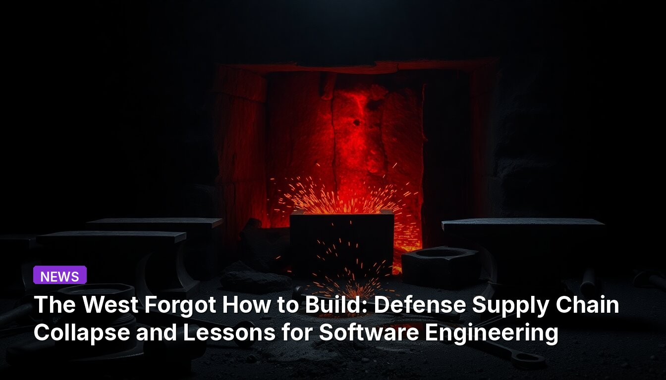 The West Forgot How to Build: Defense Supply Chain Collapse and Lessons for Software Engineering