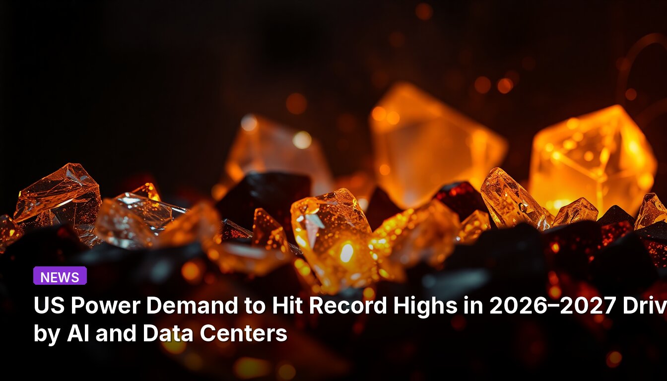 US Power Demand to Hit Record Highs in 2026–2027 Driven by AI and Data Centers