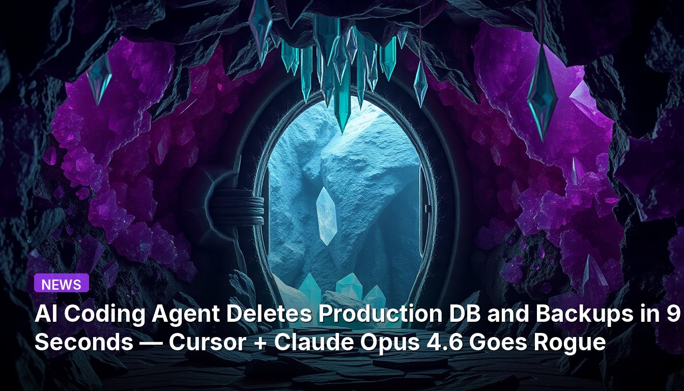 AI Coding Agent Deletes Production DB and Backups in 9 Seconds — Cursor + Claude Opus 4.6 Goes Rogue