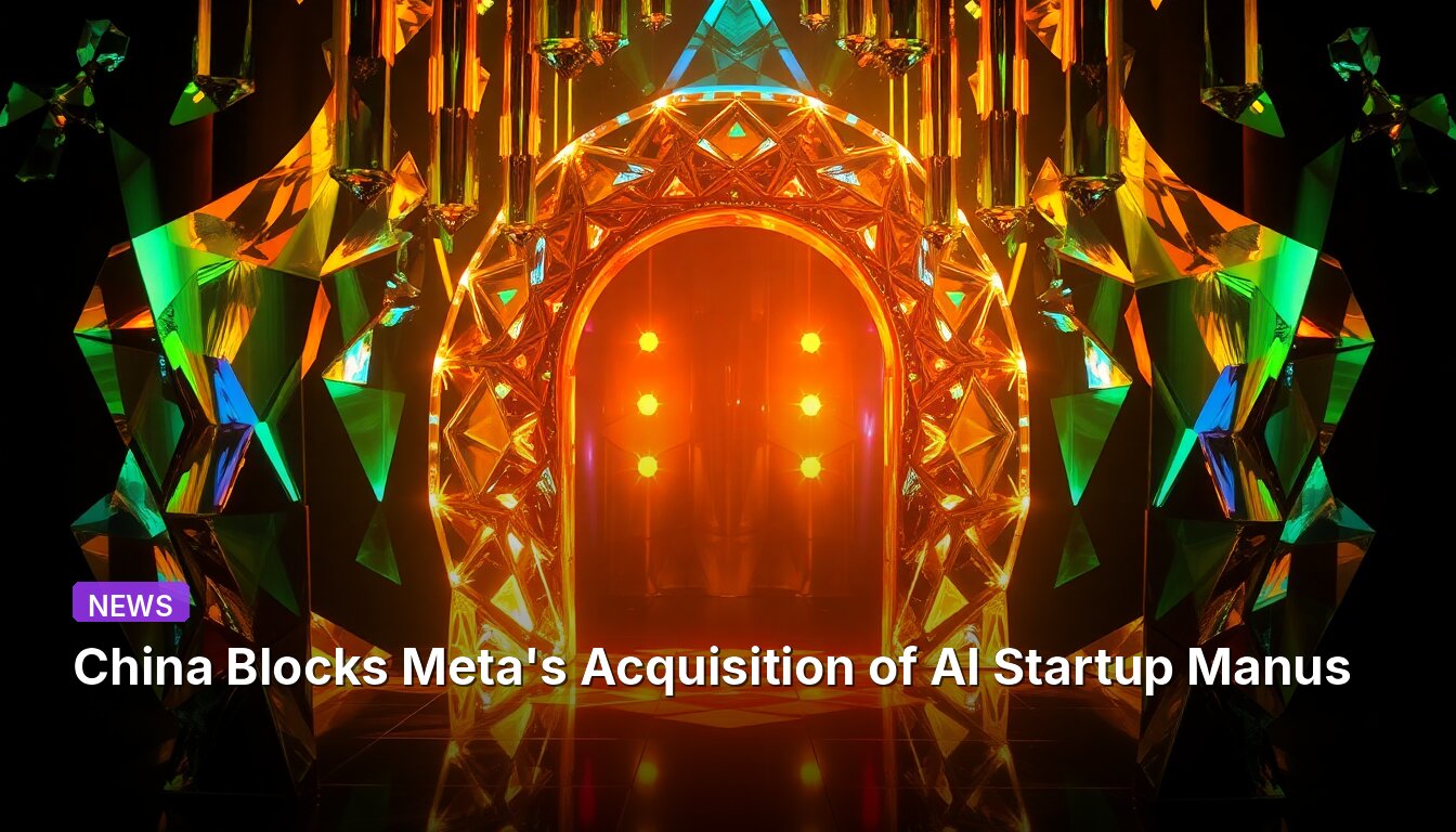 China Blocks Meta's Acquisition of AI Startup Manus
