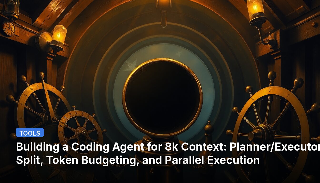 Building a Coding Agent for 8k Context: Planner/Executor Split, Token Budgeting, and Parallel Execution