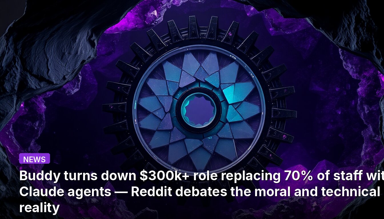 Buddy turns down $300k+ role replacing 70% of staff with Claude agents — Reddit debates the moral and technical reality