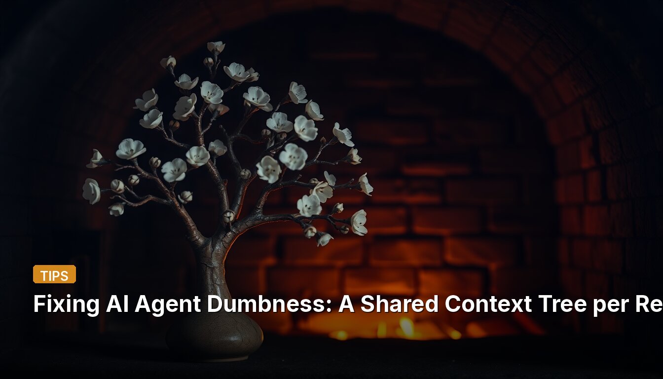 Fixing AI Agent Dumbness: A Shared Context Tree per Repo