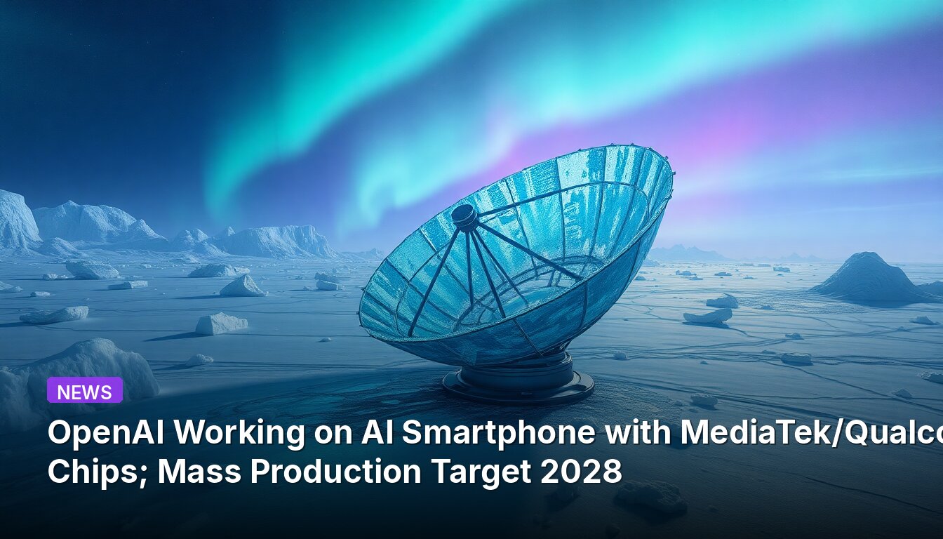 OpenAI Working on AI Smartphone with MediaTek/Qualcomm Chips; Mass Production Target 2028