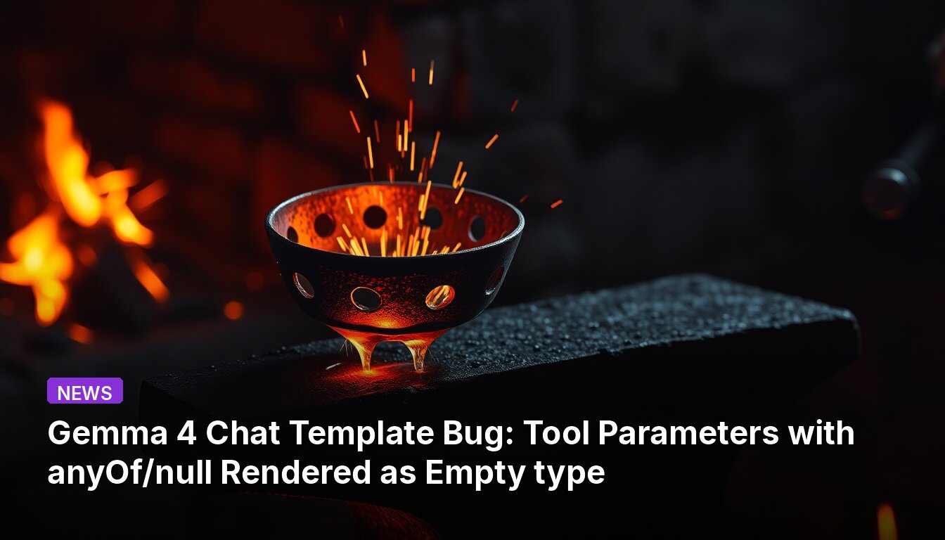 Gemma 4 Chat Template Bug: Tool Parameters with anyOf/null Rendered as Empty type