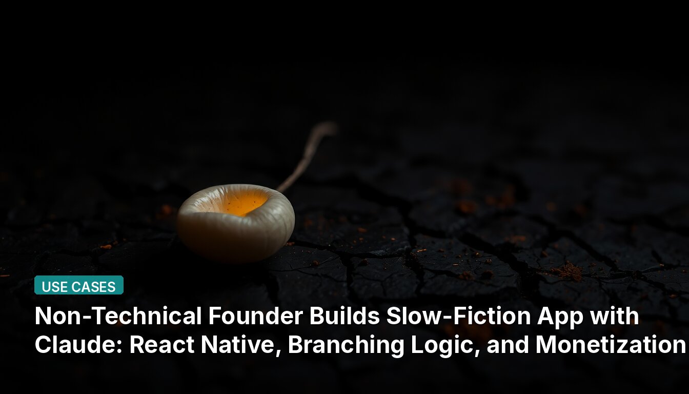 Non-Technical Founder Builds Slow-Fiction App with Claude: React Native, Branching Logic, and Monetization