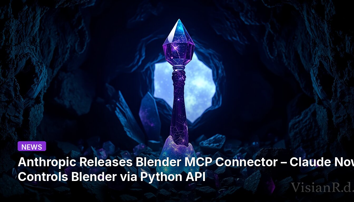 Anthropic Releases Blender MCP Connector – Claude Now Controls Blender via Python API