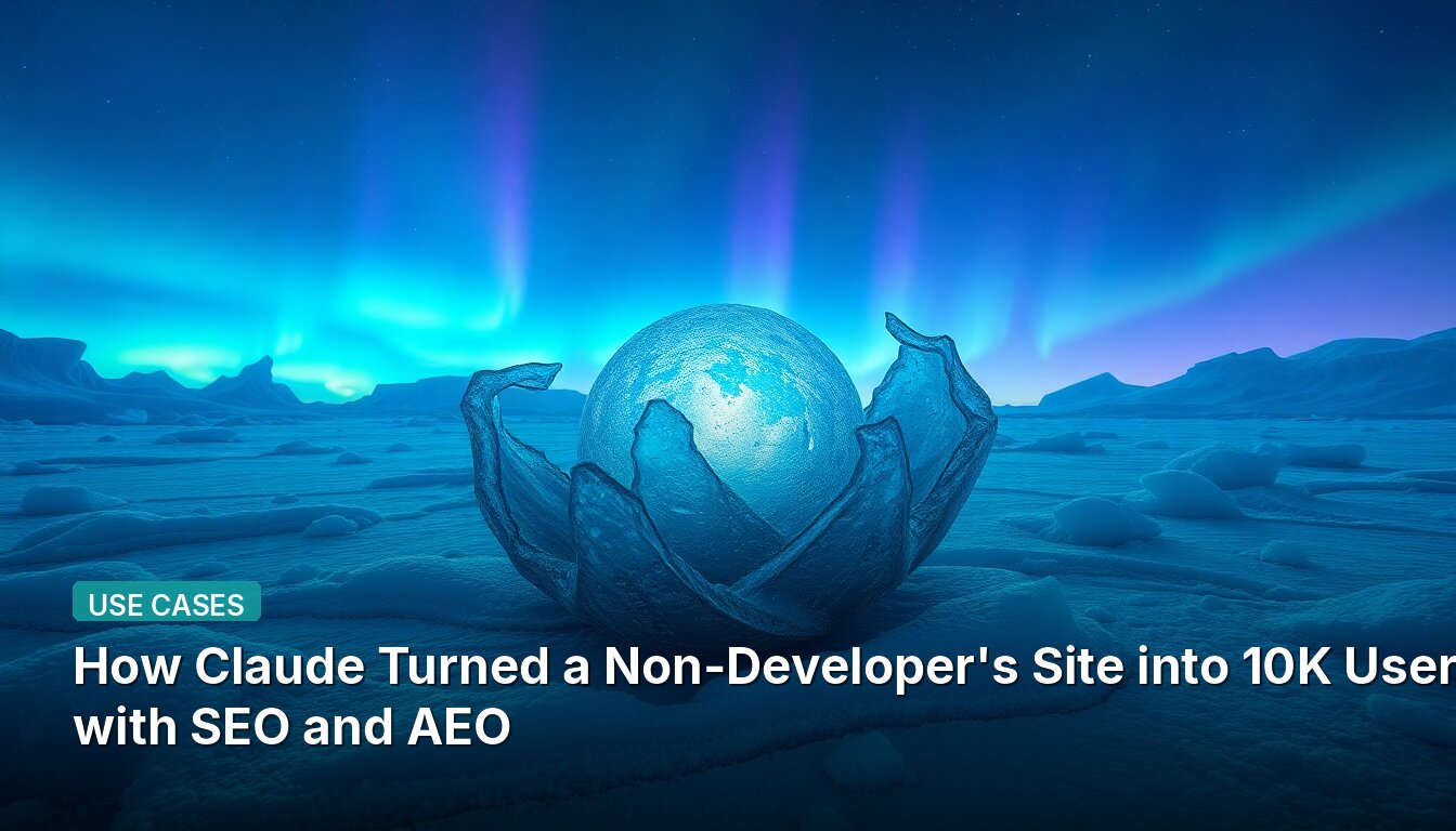 How Claude Turned a Non-Developer's Site into 10K Users with SEO and AEO