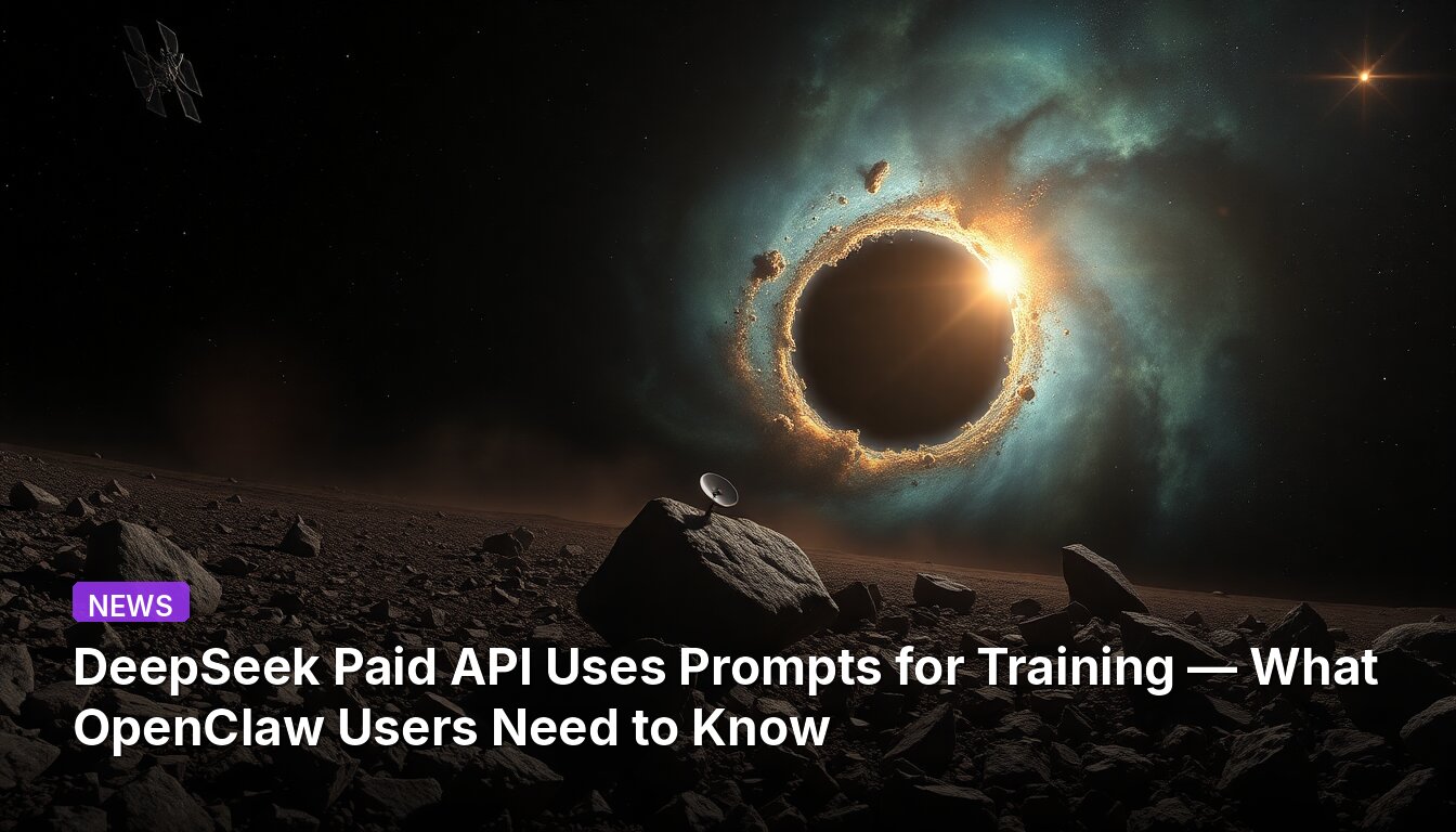 DeepSeek Paid API Uses Prompts for Training — What OpenClaw Users Need to Know