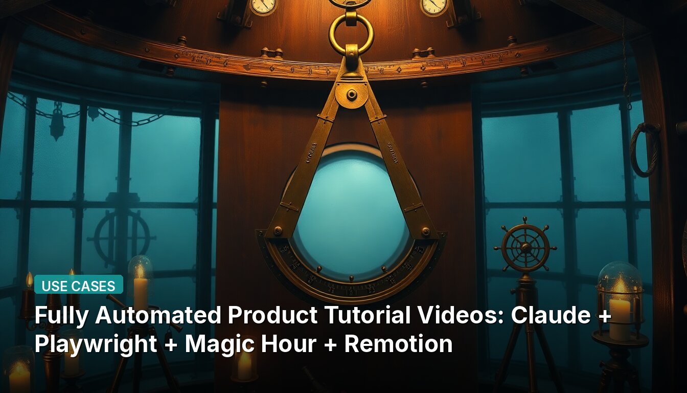 Fully Automated Product Tutorial Videos: Claude + Playwright + Magic Hour + Remotion