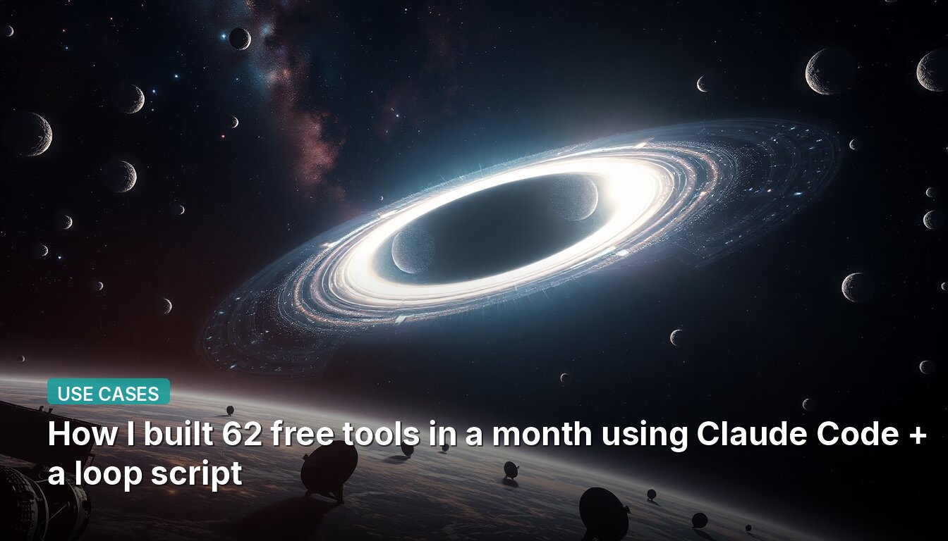 How I built 62 free tools in a month using Claude Code + a loop script